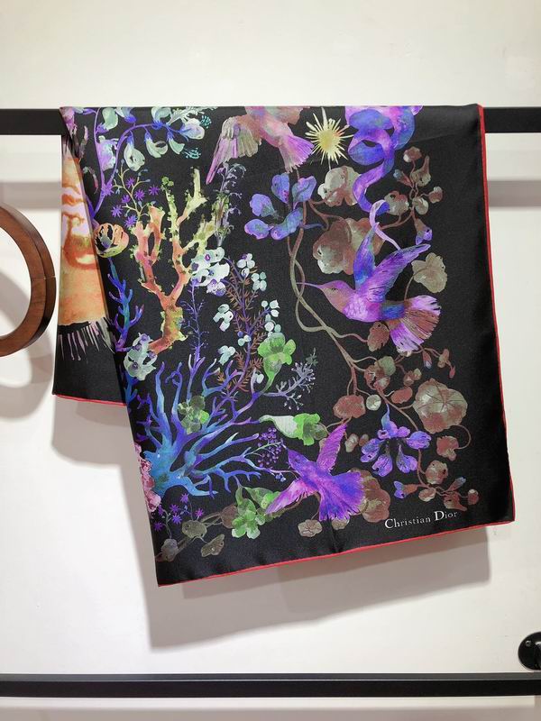 Dior silk scarf 90X90cm  E22 (5)